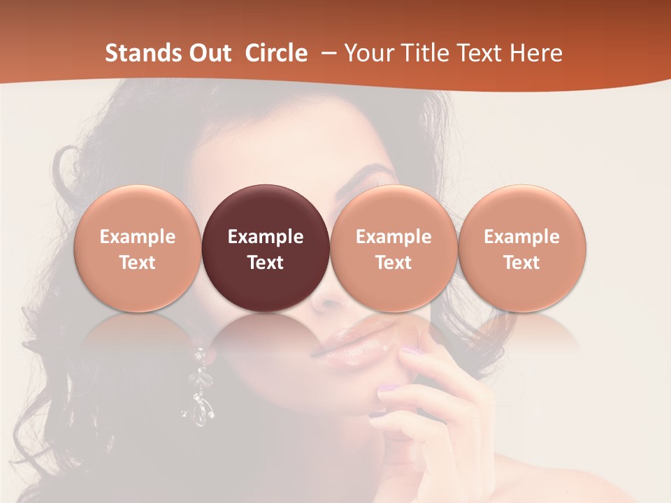 A Beautiful Woman With Long Hair Posing For A Picture PowerPoint Template