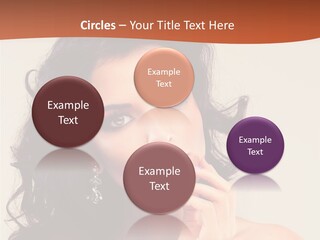 A Beautiful Woman With Long Hair Posing For A Picture PowerPoint Template