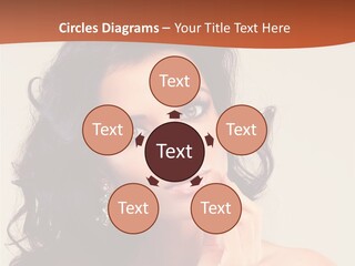 A Beautiful Woman With Long Hair Posing For A Picture PowerPoint Template