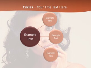 A Beautiful Woman With Long Hair Posing For A Picture PowerPoint Template