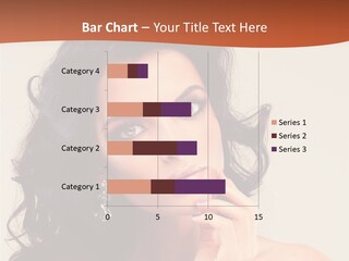 A Beautiful Woman With Long Hair Posing For A Picture PowerPoint Template