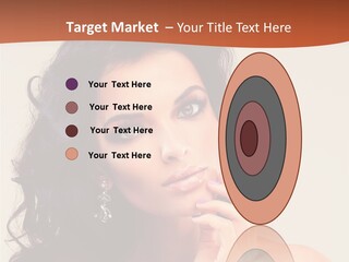 A Beautiful Woman With Long Hair Posing For A Picture PowerPoint Template