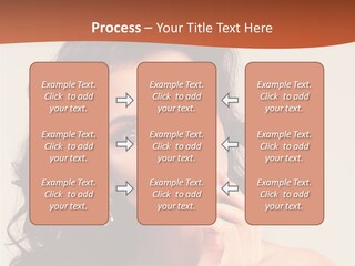 A Beautiful Woman With Long Hair Posing For A Picture PowerPoint Template