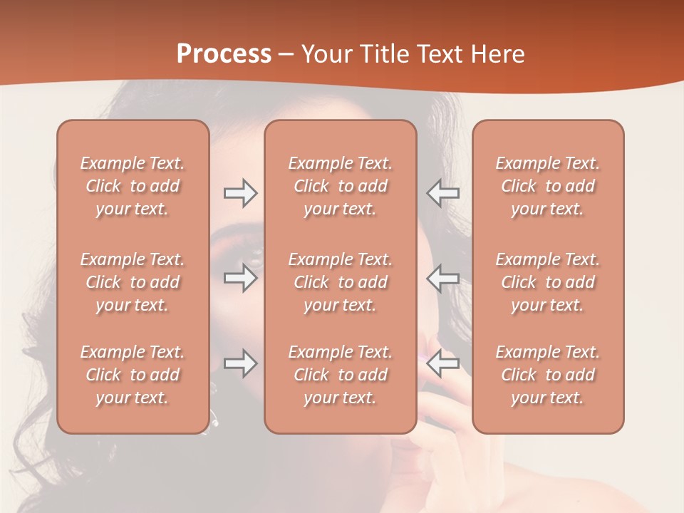A Beautiful Woman With Long Hair Posing For A Picture PowerPoint Template