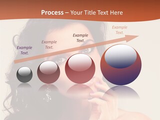 A Beautiful Woman With Long Hair Posing For A Picture PowerPoint Template