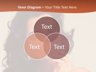 A Beautiful Woman With Long Hair Posing For A Picture PowerPoint Template