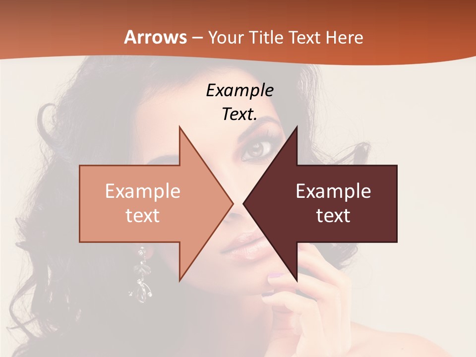 A Beautiful Woman With Long Hair Posing For A Picture PowerPoint Template