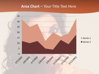 A Beautiful Woman With Long Hair Posing For A Picture PowerPoint Template