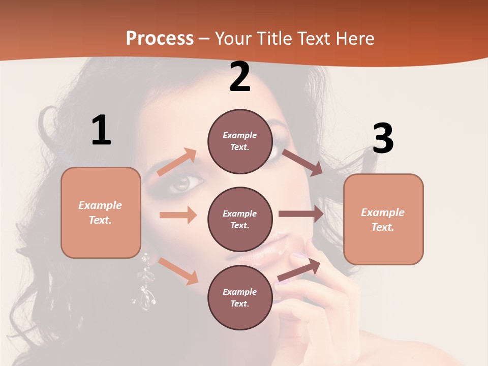 A Beautiful Woman With Long Hair Posing For A Picture PowerPoint Template