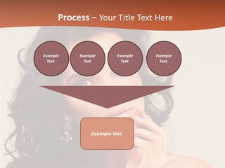 A Beautiful Woman With Long Hair Posing For A Picture PowerPoint Template