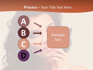 A Beautiful Woman With Long Hair Posing For A Picture PowerPoint Template