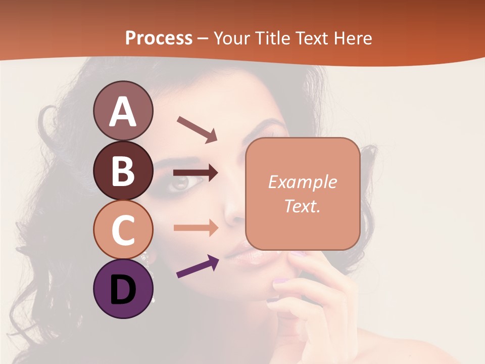 A Beautiful Woman With Long Hair Posing For A Picture PowerPoint Template