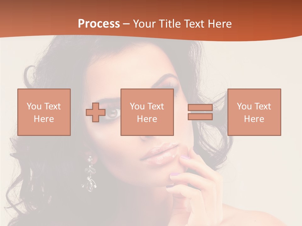 A Beautiful Woman With Long Hair Posing For A Picture PowerPoint Template