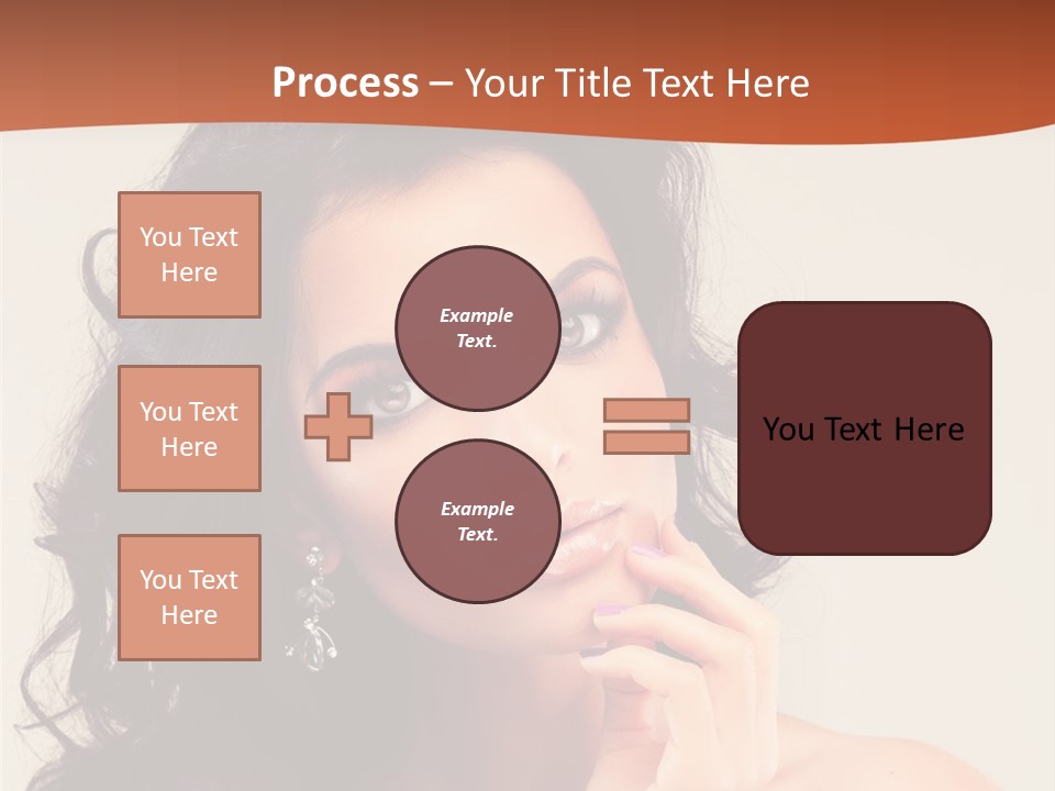 A Beautiful Woman With Long Hair Posing For A Picture PowerPoint Template