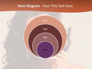 A Beautiful Woman With Long Hair Posing For A Picture PowerPoint Template