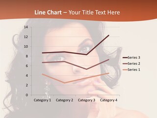 A Beautiful Woman With Long Hair Posing For A Picture PowerPoint Template