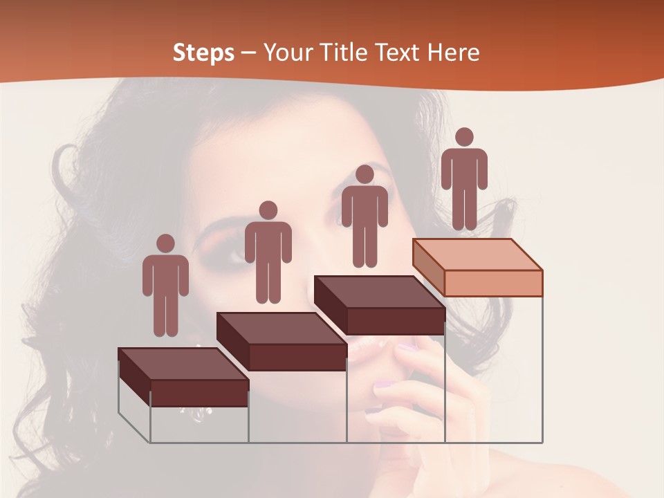 A Beautiful Woman With Long Hair Posing For A Picture PowerPoint Template