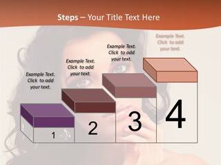 A Beautiful Woman With Long Hair Posing For A Picture PowerPoint Template