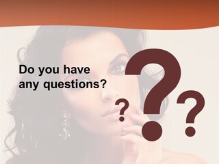 A Beautiful Woman With Long Hair Posing For A Picture PowerPoint Template