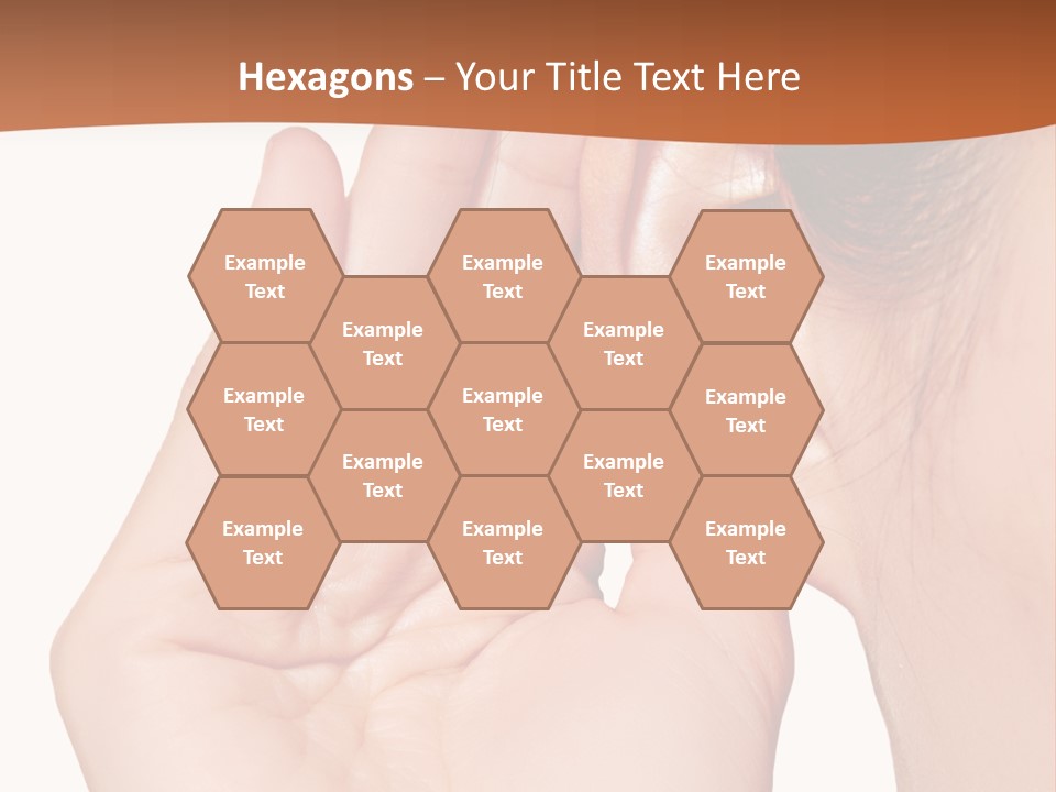 A Woman Holding Her Ear Up To Her Ear PowerPoint Template