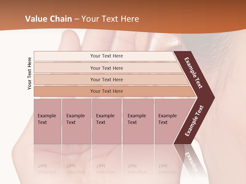 A Woman Holding Her Ear Up To Her Ear PowerPoint Template