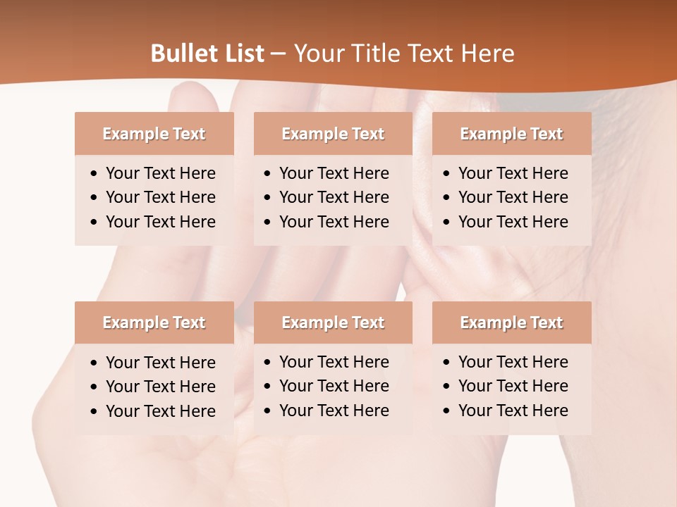 A Woman Holding Her Ear Up To Her Ear PowerPoint Template