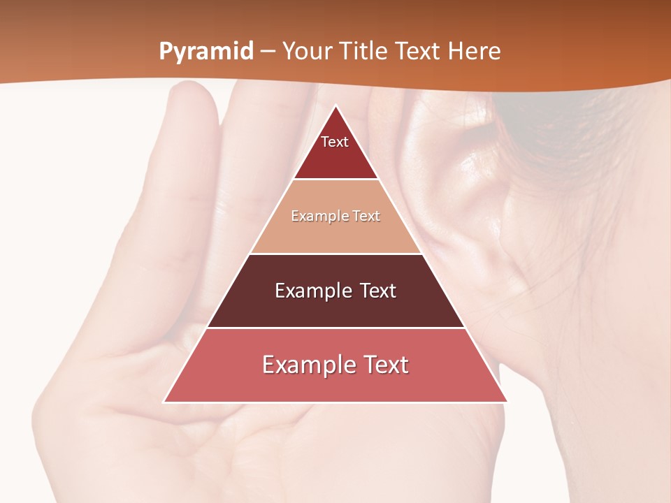 A Woman Holding Her Ear Up To Her Ear PowerPoint Template