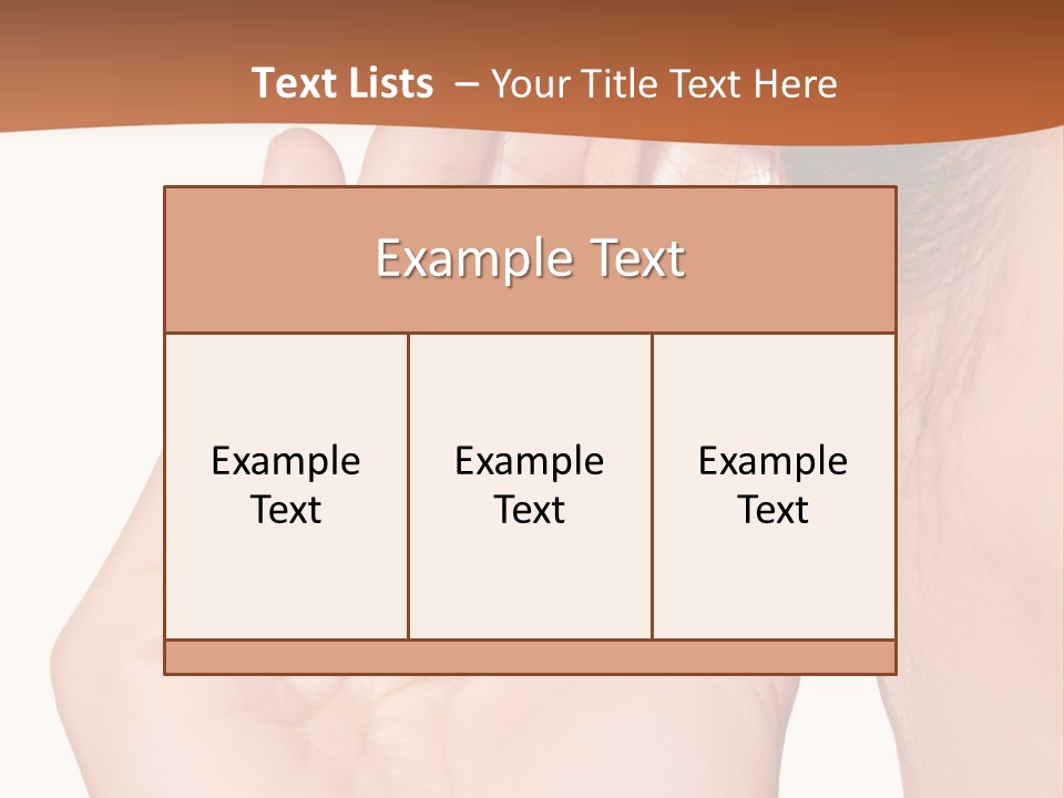 A Woman Holding Her Ear Up To Her Ear PowerPoint Template