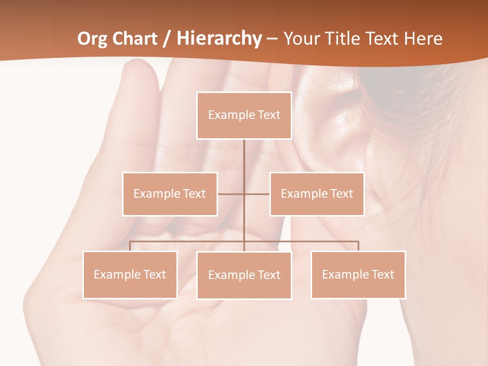 A Woman Holding Her Ear Up To Her Ear PowerPoint Template