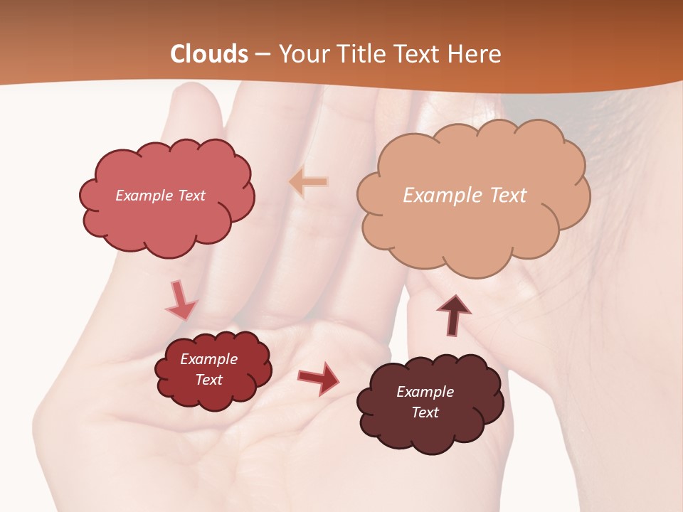 A Woman Holding Her Ear Up To Her Ear PowerPoint Template