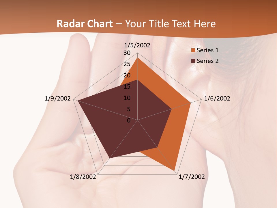 A Woman Holding Her Ear Up To Her Ear PowerPoint Template