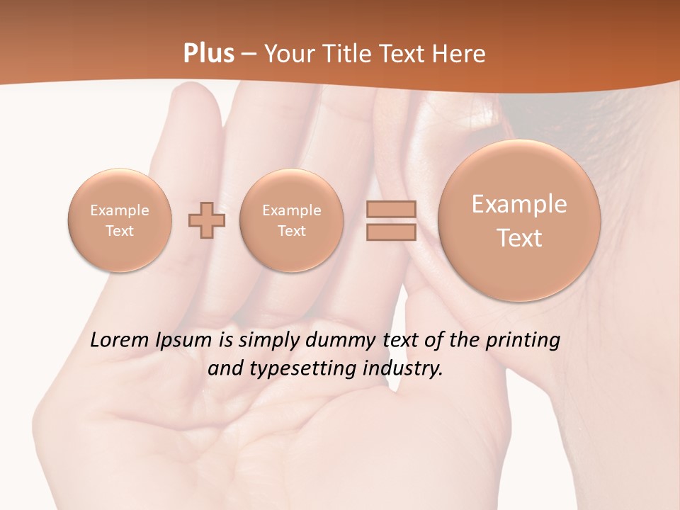 A Woman Holding Her Ear Up To Her Ear PowerPoint Template