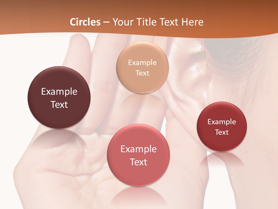 A Woman Holding Her Ear Up To Her Ear PowerPoint Template