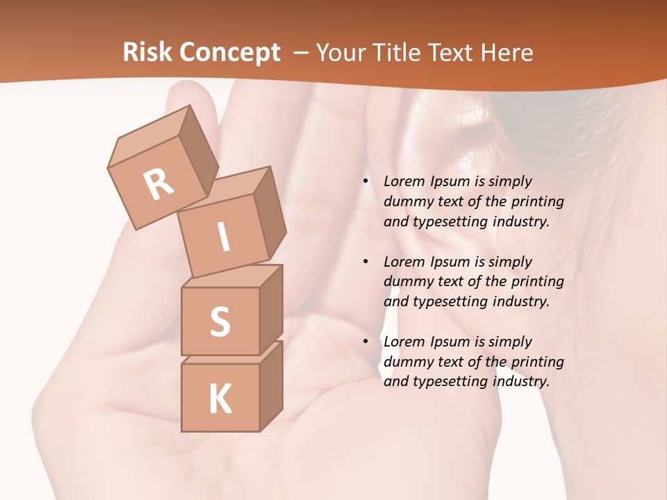 A Woman Holding Her Ear Up To Her Ear PowerPoint Template