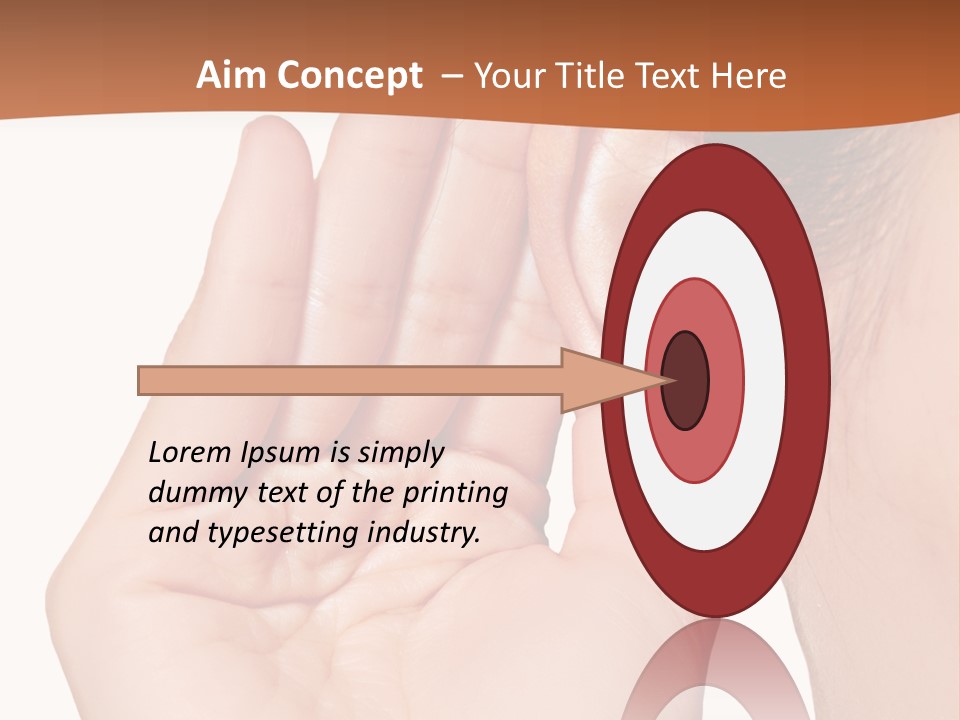 A Woman Holding Her Ear Up To Her Ear PowerPoint Template