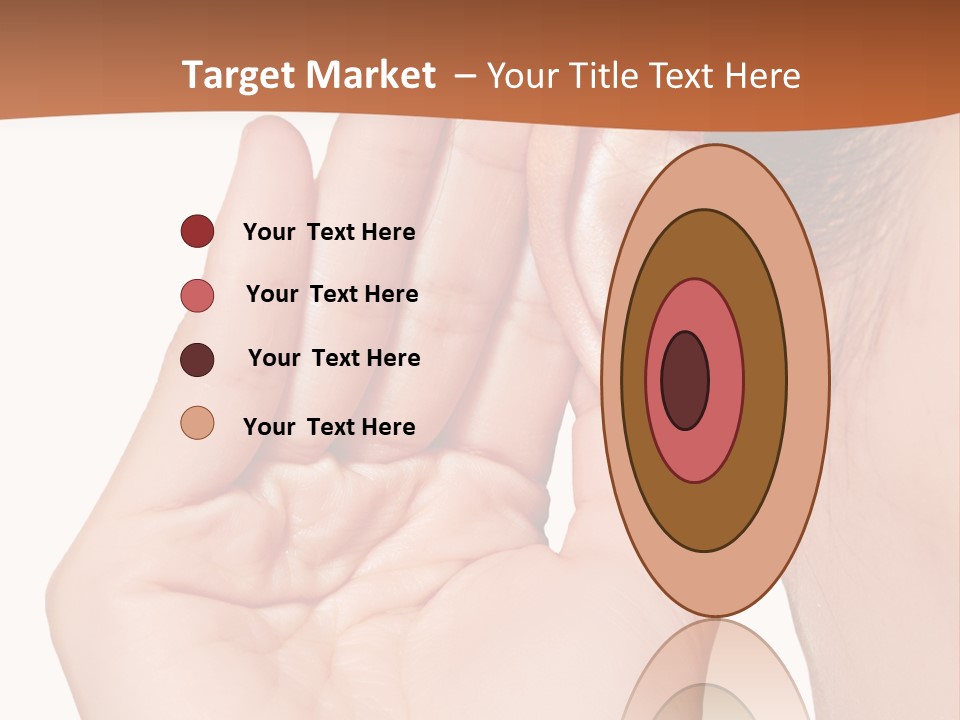 A Woman Holding Her Ear Up To Her Ear PowerPoint Template