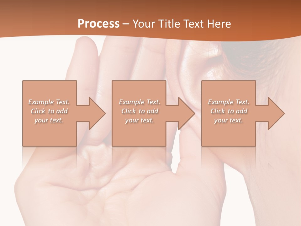 A Woman Holding Her Ear Up To Her Ear PowerPoint Template
