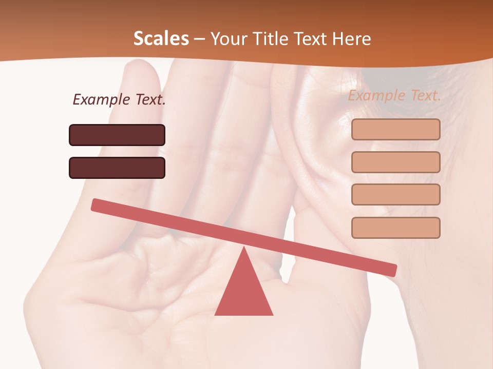 A Woman Holding Her Ear Up To Her Ear PowerPoint Template