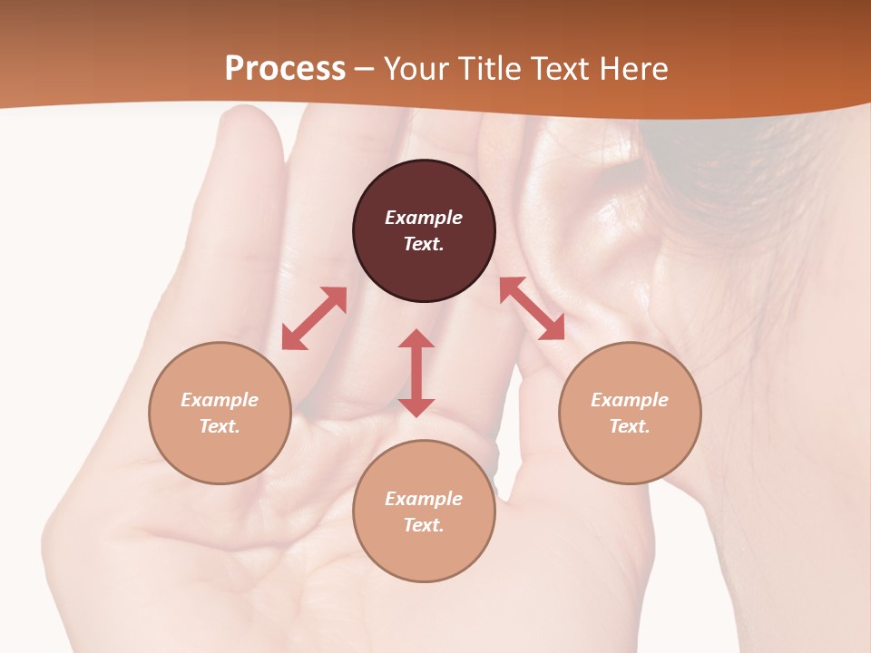 A Woman Holding Her Ear Up To Her Ear PowerPoint Template