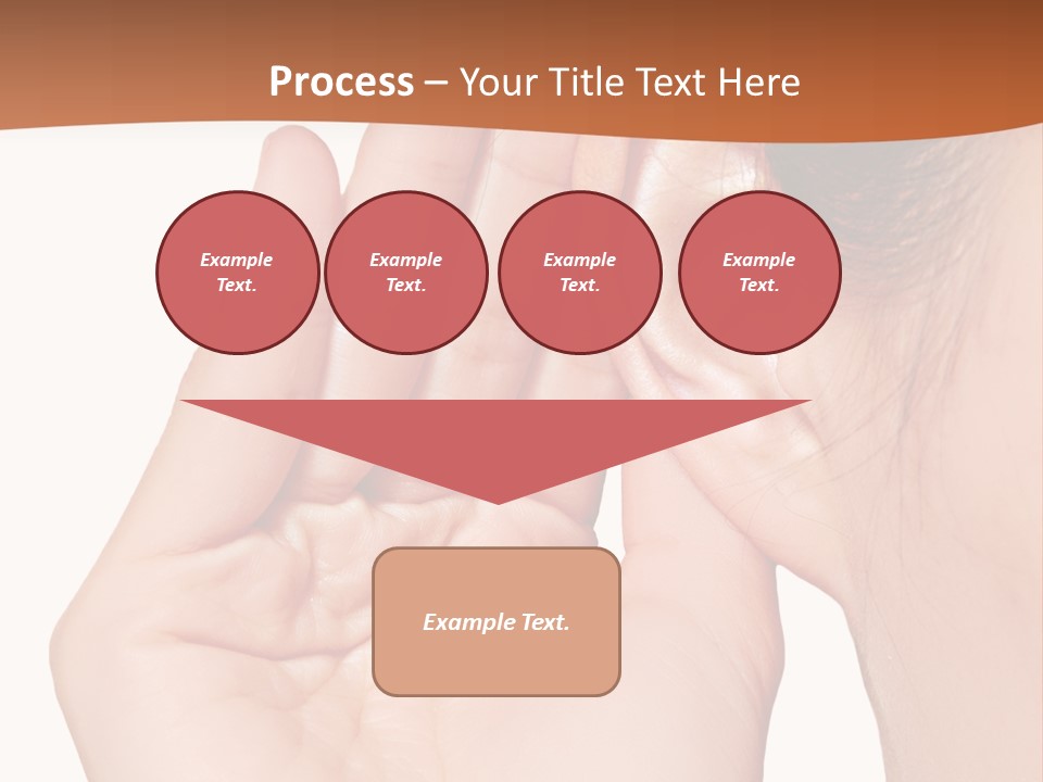 A Woman Holding Her Ear Up To Her Ear PowerPoint Template