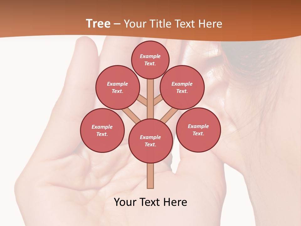 A Woman Holding Her Ear Up To Her Ear PowerPoint Template