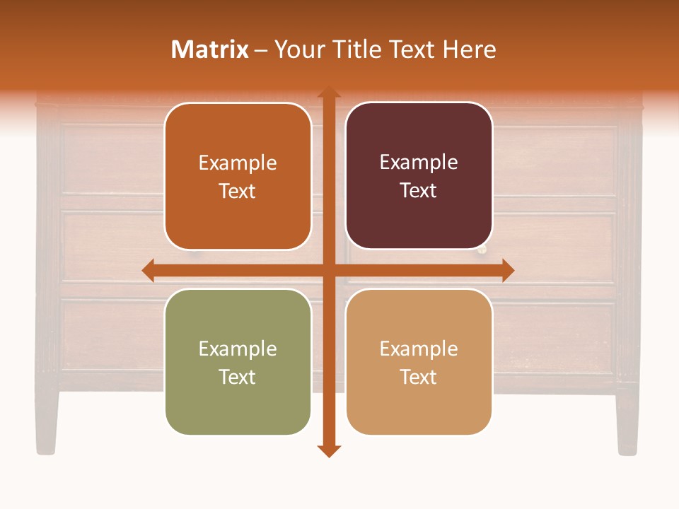 A Wooden Dresser With Many Drawers And Knobs PowerPoint Template