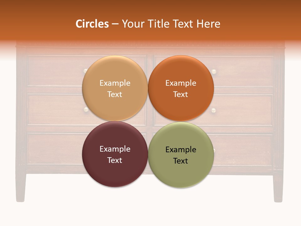 A Wooden Dresser With Many Drawers And Knobs PowerPoint Template