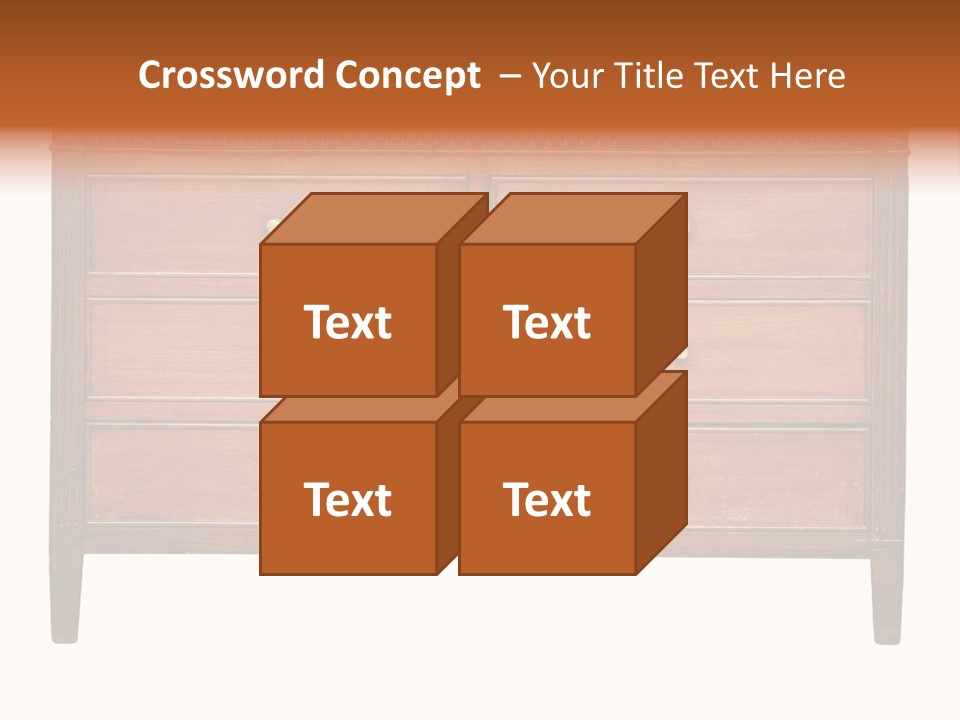 A Wooden Dresser With Many Drawers And Knobs PowerPoint Template