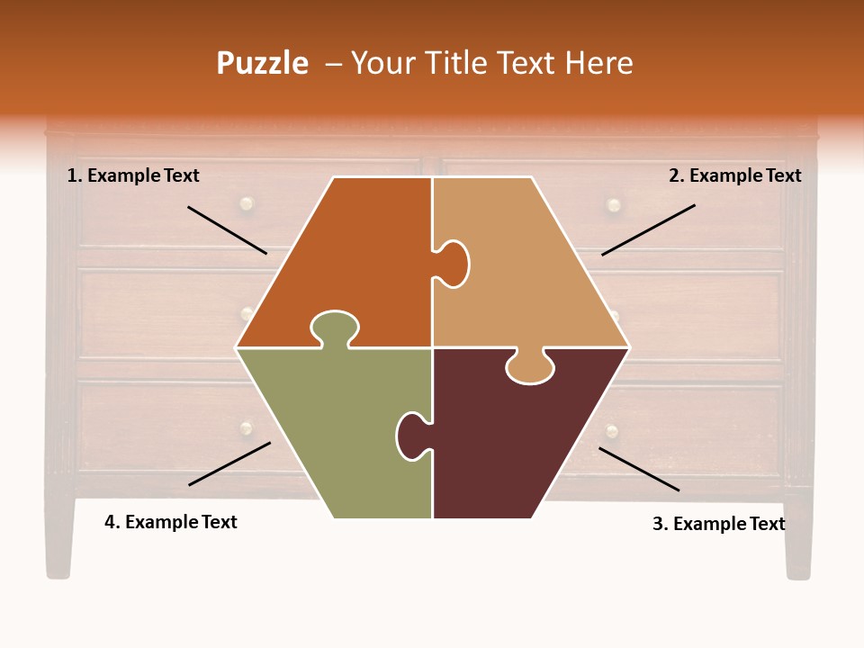 A Wooden Dresser With Many Drawers And Knobs PowerPoint Template