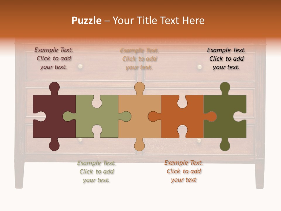 A Wooden Dresser With Many Drawers And Knobs PowerPoint Template