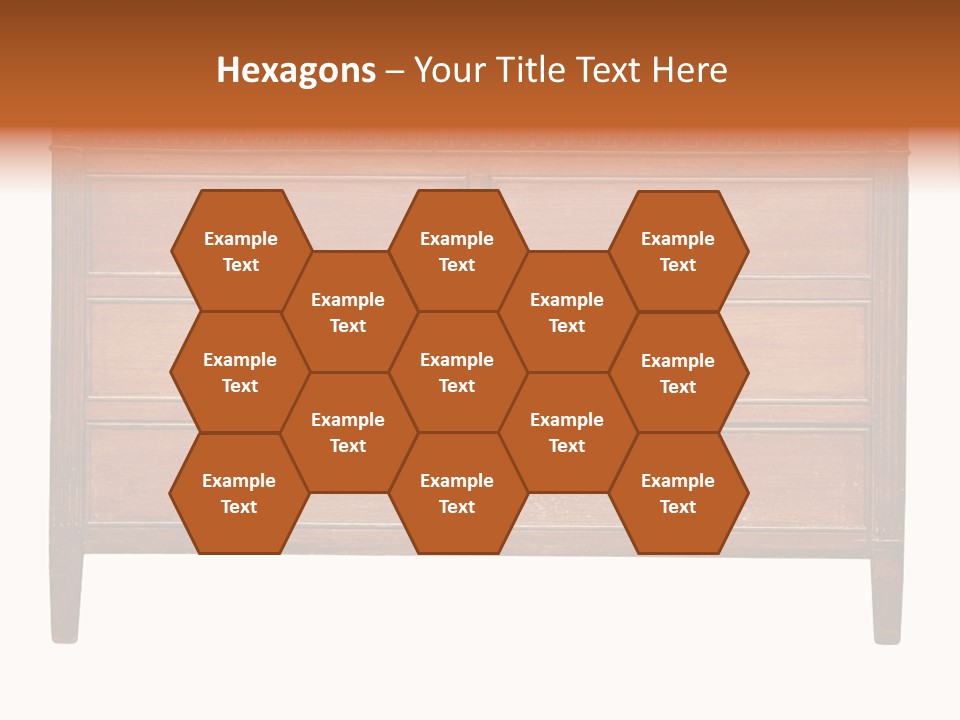 A Wooden Dresser With Many Drawers And Knobs PowerPoint Template