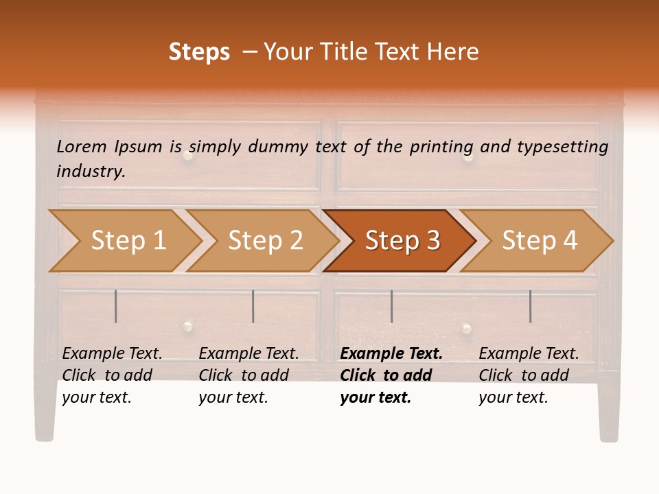 A Wooden Dresser With Many Drawers And Knobs PowerPoint Template