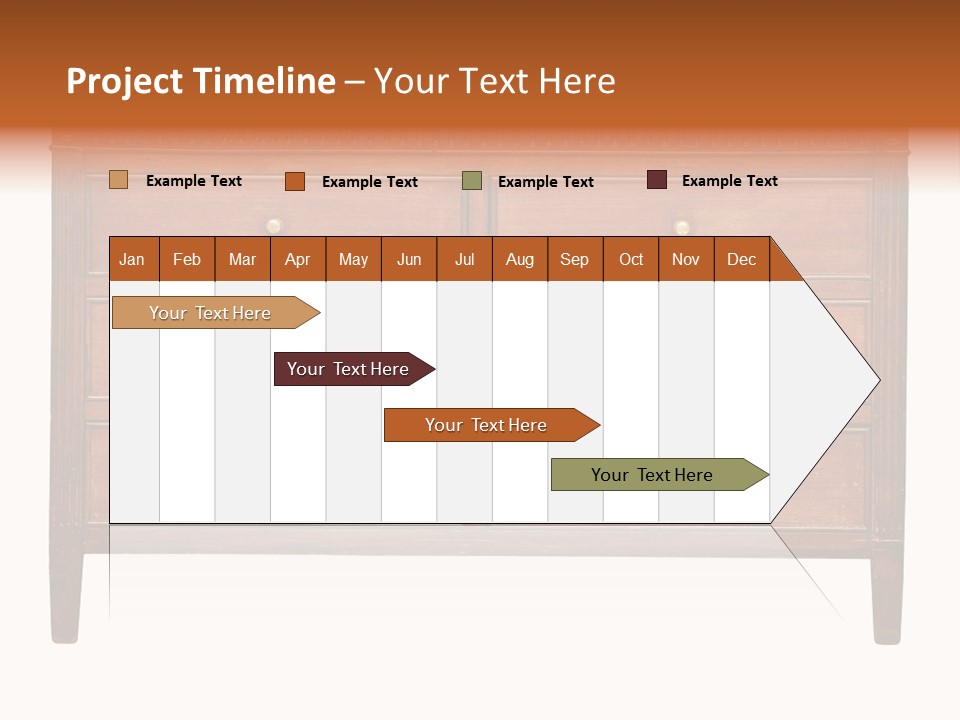 A Wooden Dresser With Many Drawers And Knobs PowerPoint Template