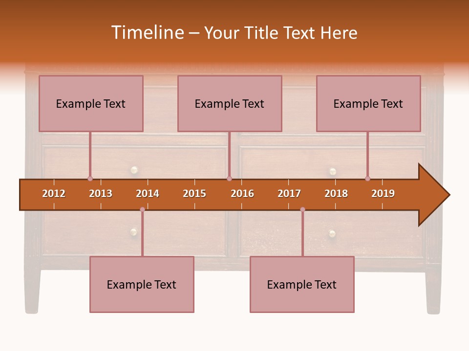 A Wooden Dresser With Many Drawers And Knobs PowerPoint Template
